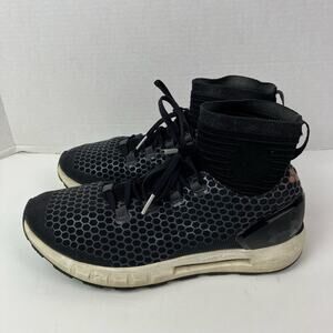 Under Armour Mens Sz 8 HOVR CGR CT Mid-Top Sock Style Sneakers Shoes Black Worn